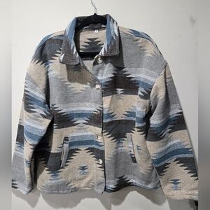 Button up print Jacket